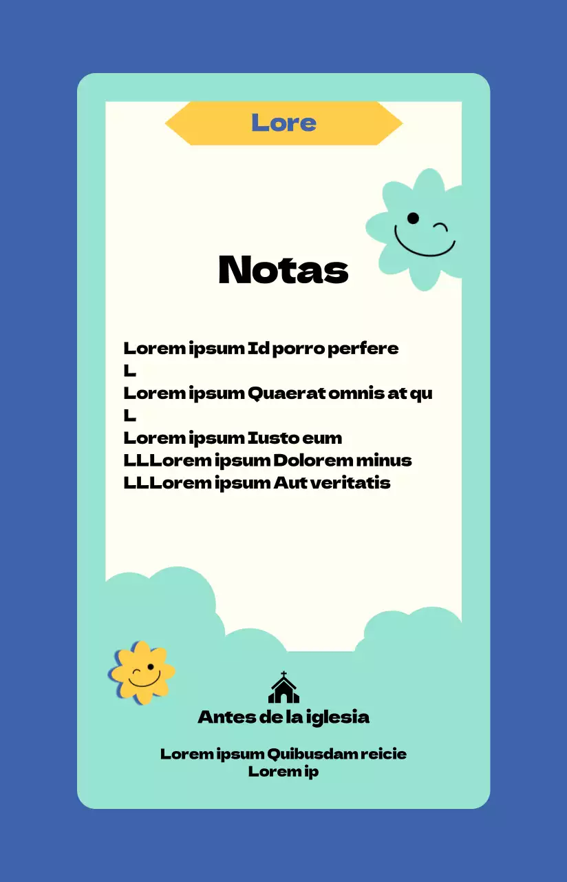 Bonita y alegre escuela bíblica de verano ilustrada en un fresco color azul