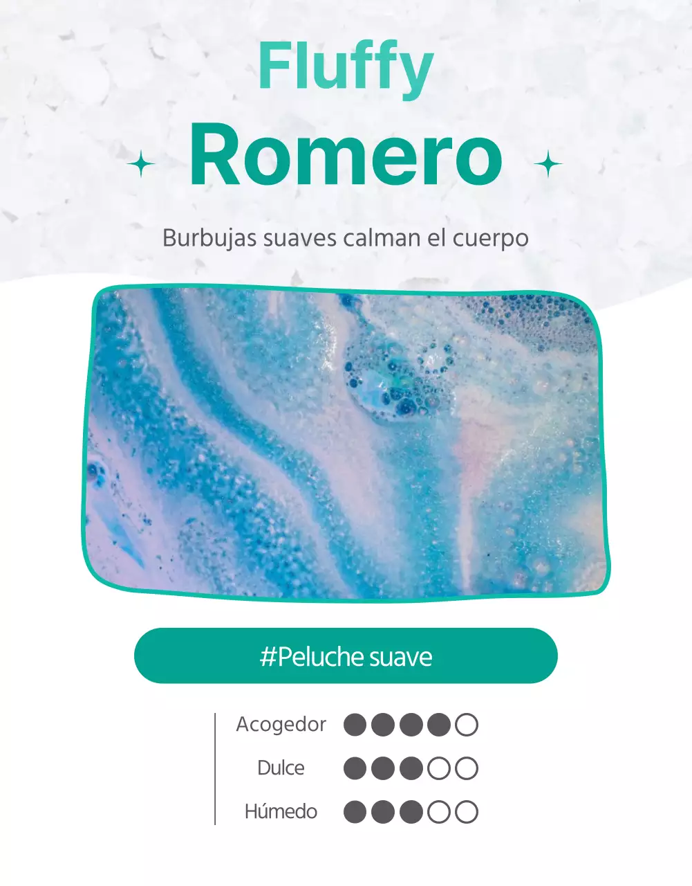 Sencilla y limpia bomba de baño jefe de página en menta