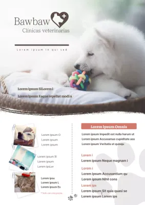 Promocione su clínica veterinaria con fotos de cachorros