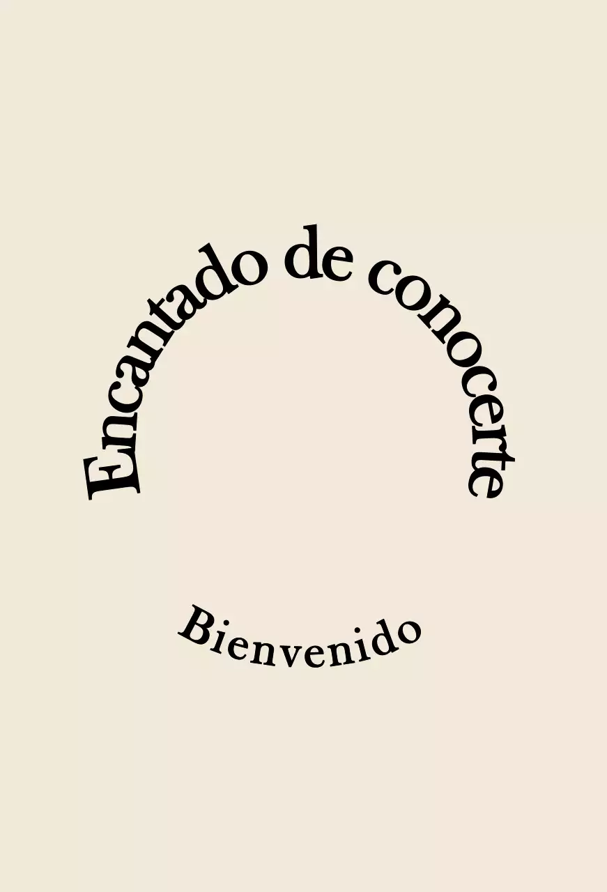 Estilo de texto sencillo y emotivo en marrón claro y negro