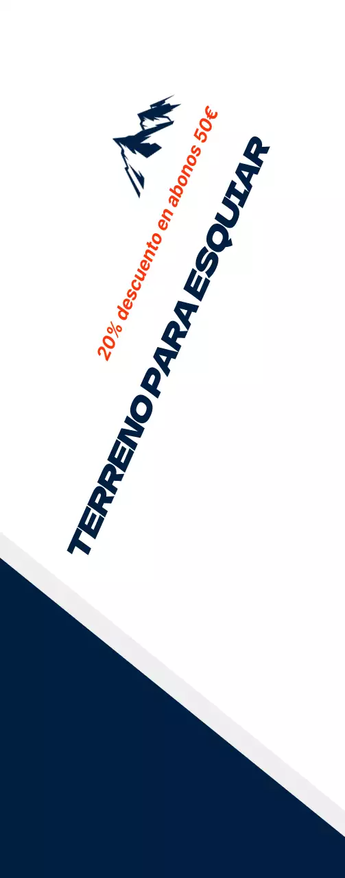 Ropa de esquí de estilo limpio en azul marino oscuro y blanco para anunciar y promocionar descuentos.