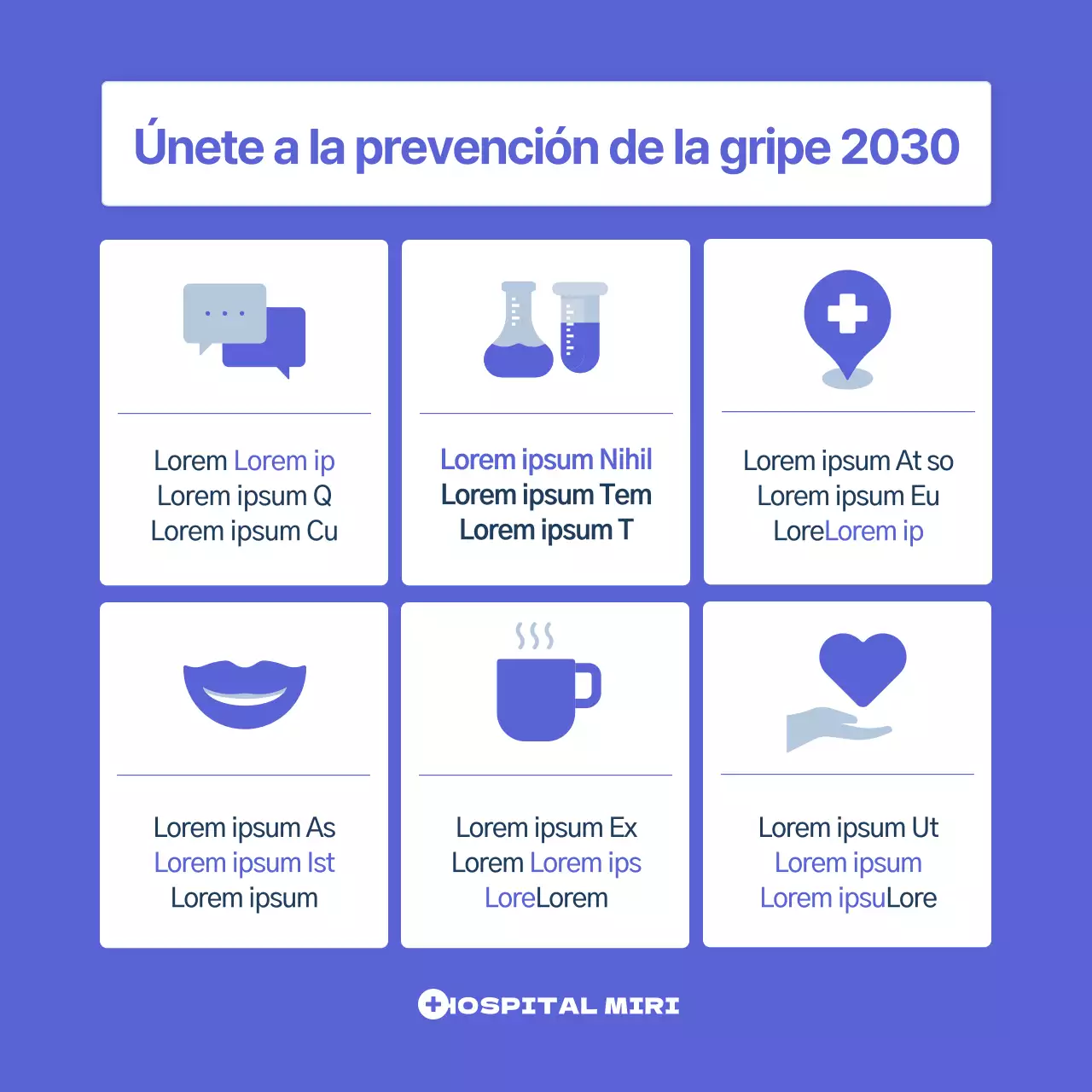 Campaña azul, amable y limpia para prevenir la gripe (CardNews)