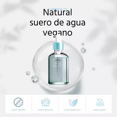 Blanco azul claro lujosos cosméticos veganos Instagram feed