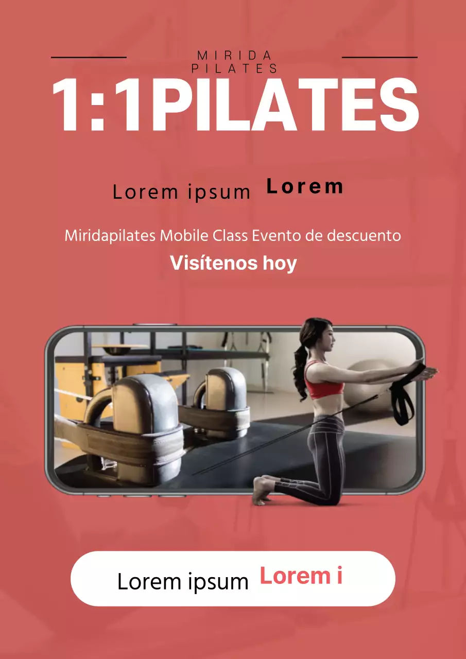 Promover la contratación de Pilates en rojo