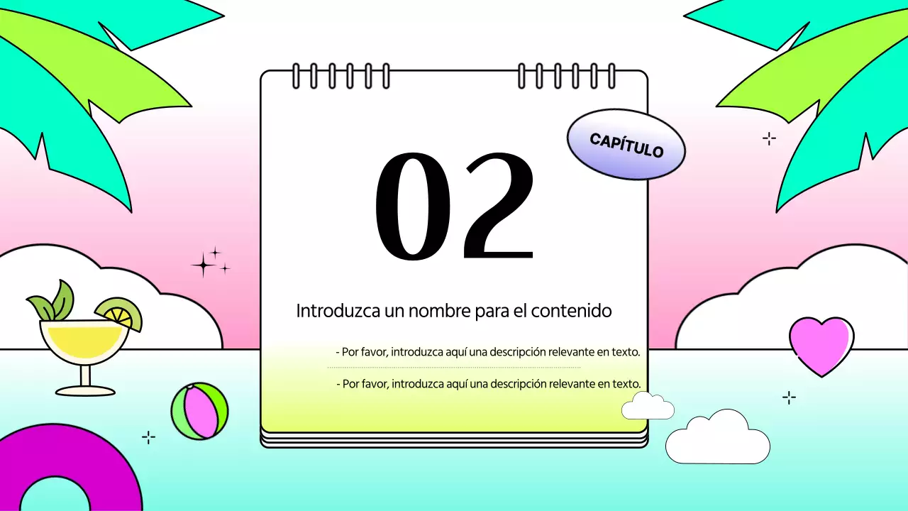 Informe de estrategia kitsch con un concepto de diario de vacaciones