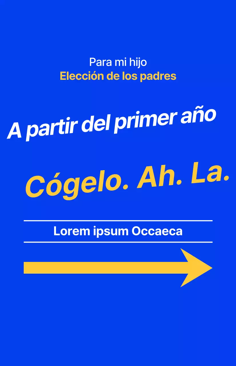 Sesión informativa de una academia para padres de alumnos de secundaria, con texto resaltado en azul y colores de acento fluorescentes.