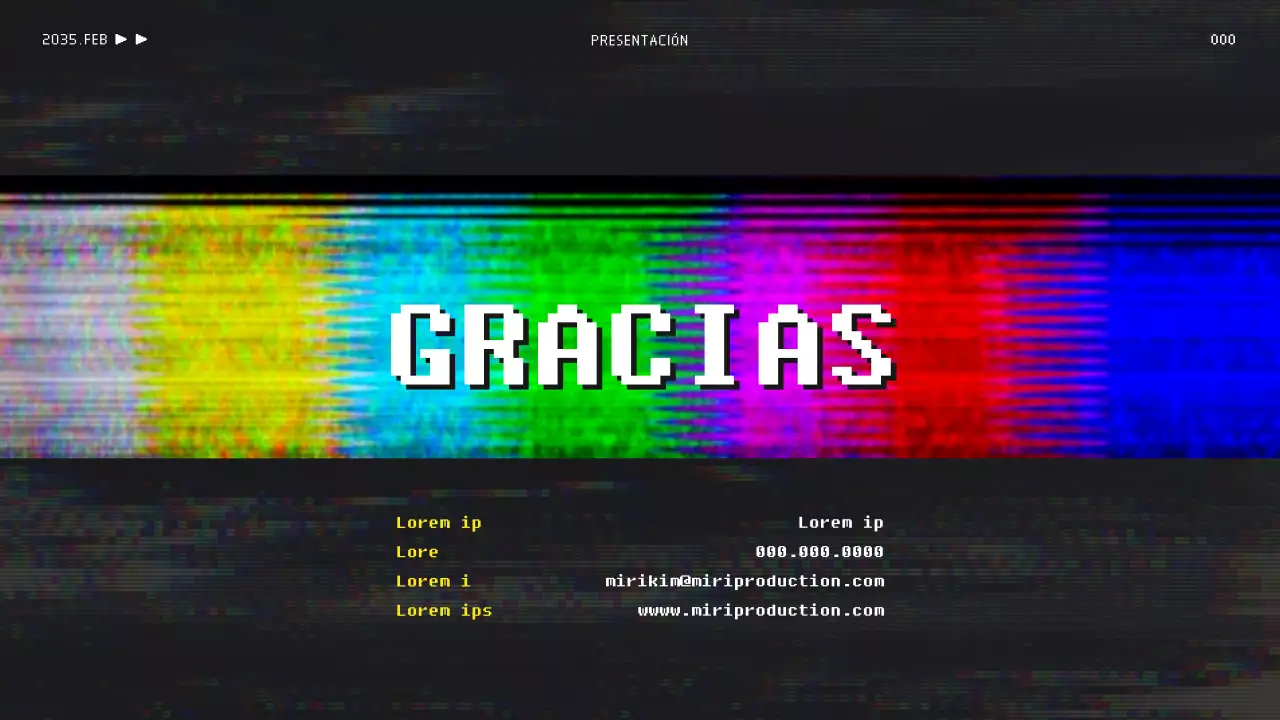 Propuesta de vídeo para un colorido concepto de emisión retro