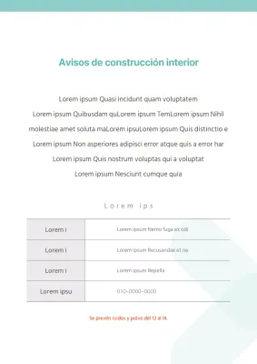 Un sencillo letrero de apartamento en color menta