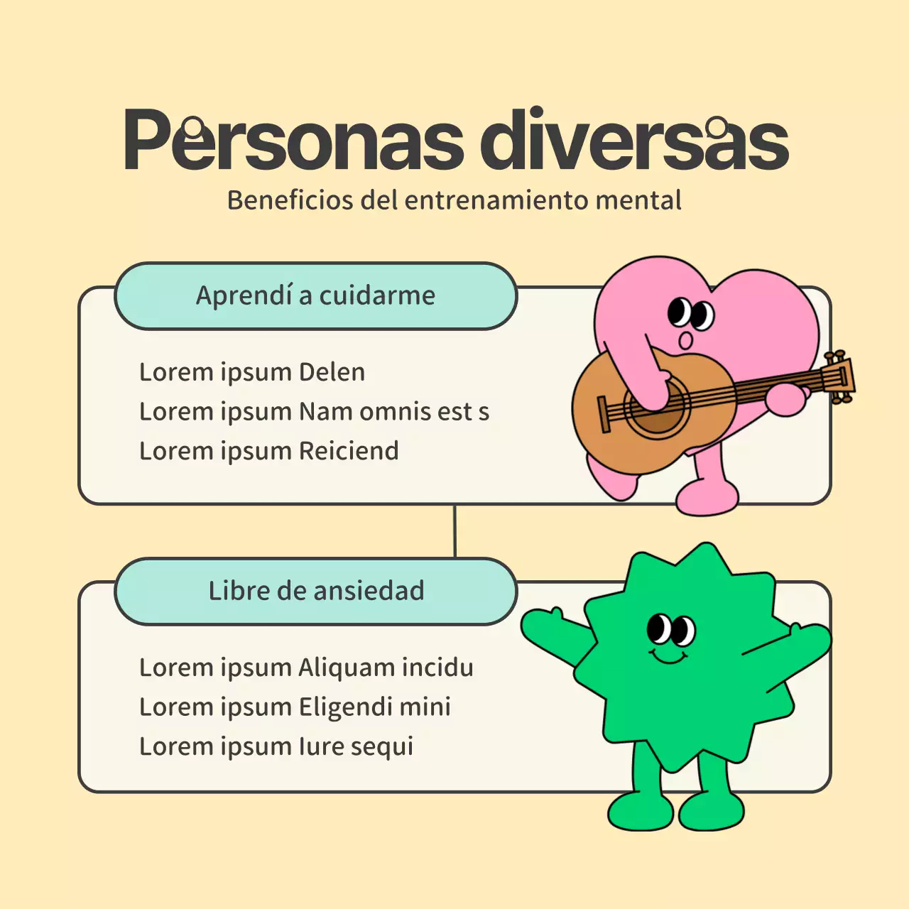 Bonito centro de asesoramiento psicológico amarillo y verde