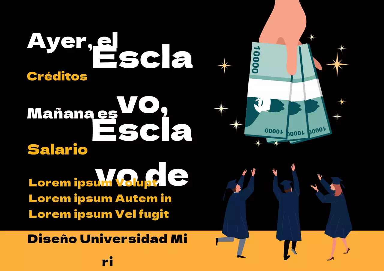 Amarillo negro ilustración celebración de graduación