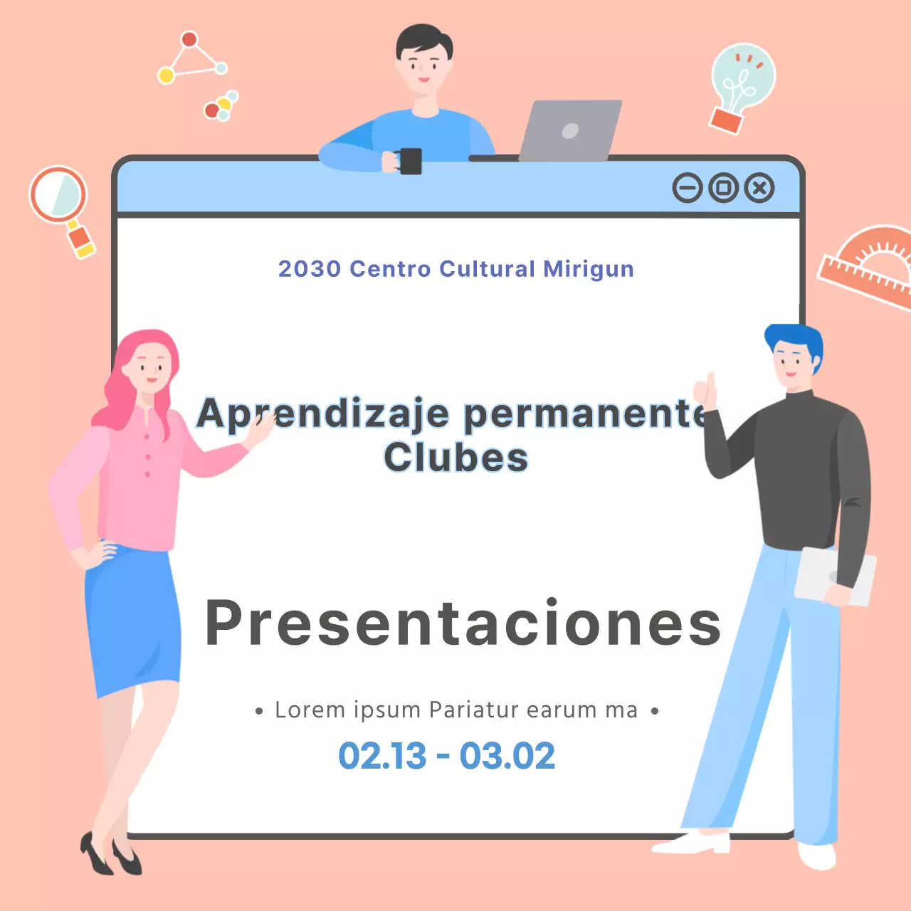 Círculos de aprendizaje en colores pastel