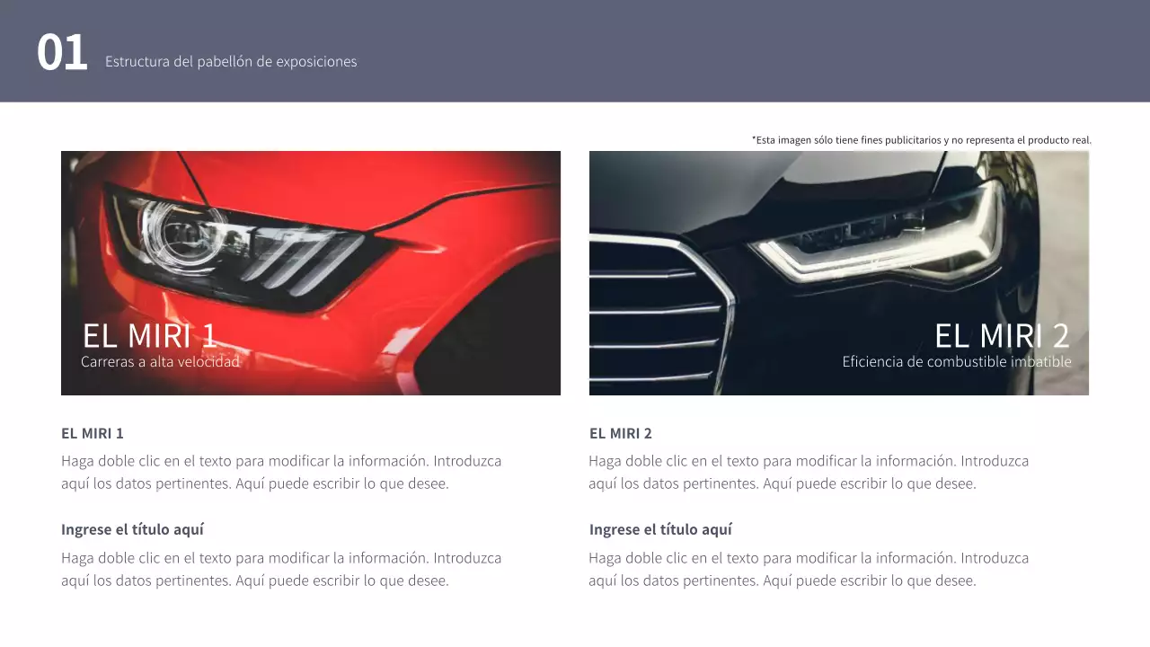 Plantilla de exposición de automoción