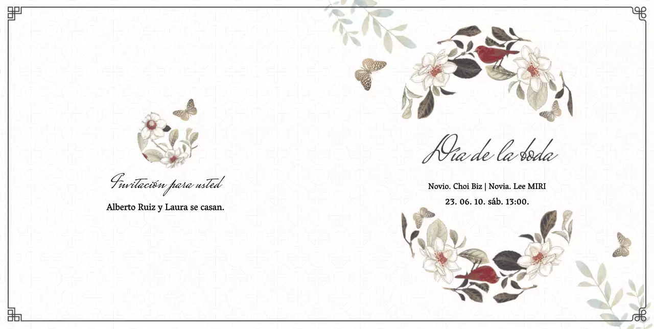 Invitaciones de boda tradicionales en blanco y rojo