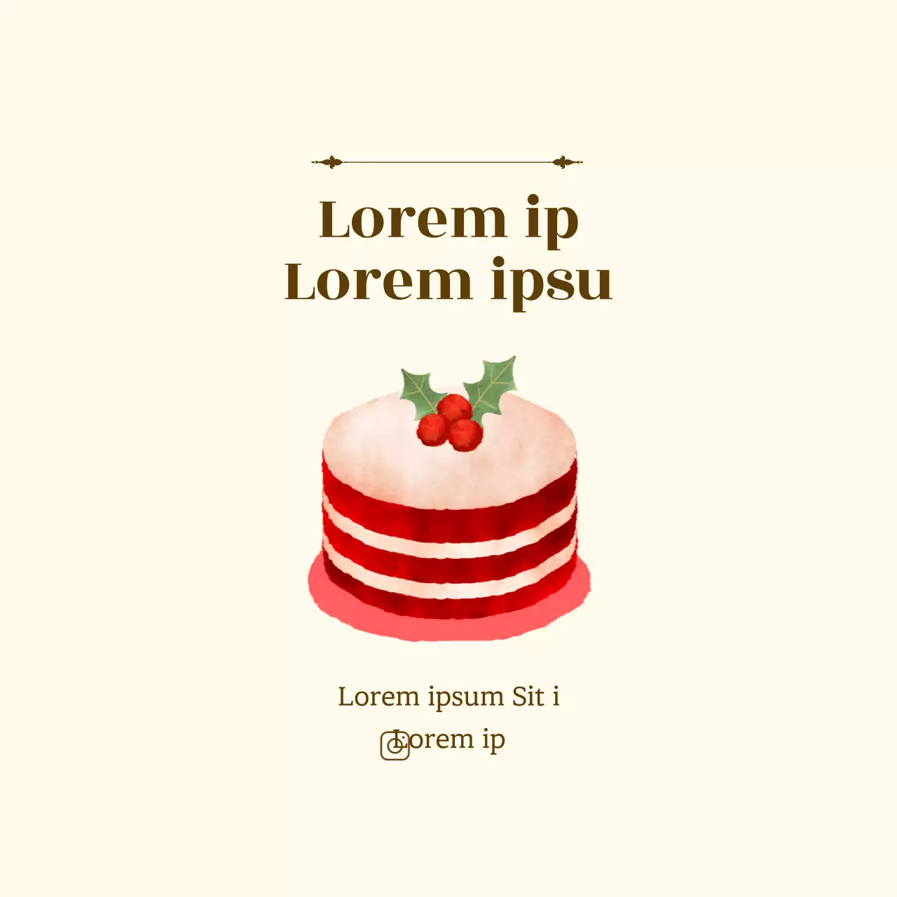 Adhesivo circular personalizado de pastelería con tartas de acuarela