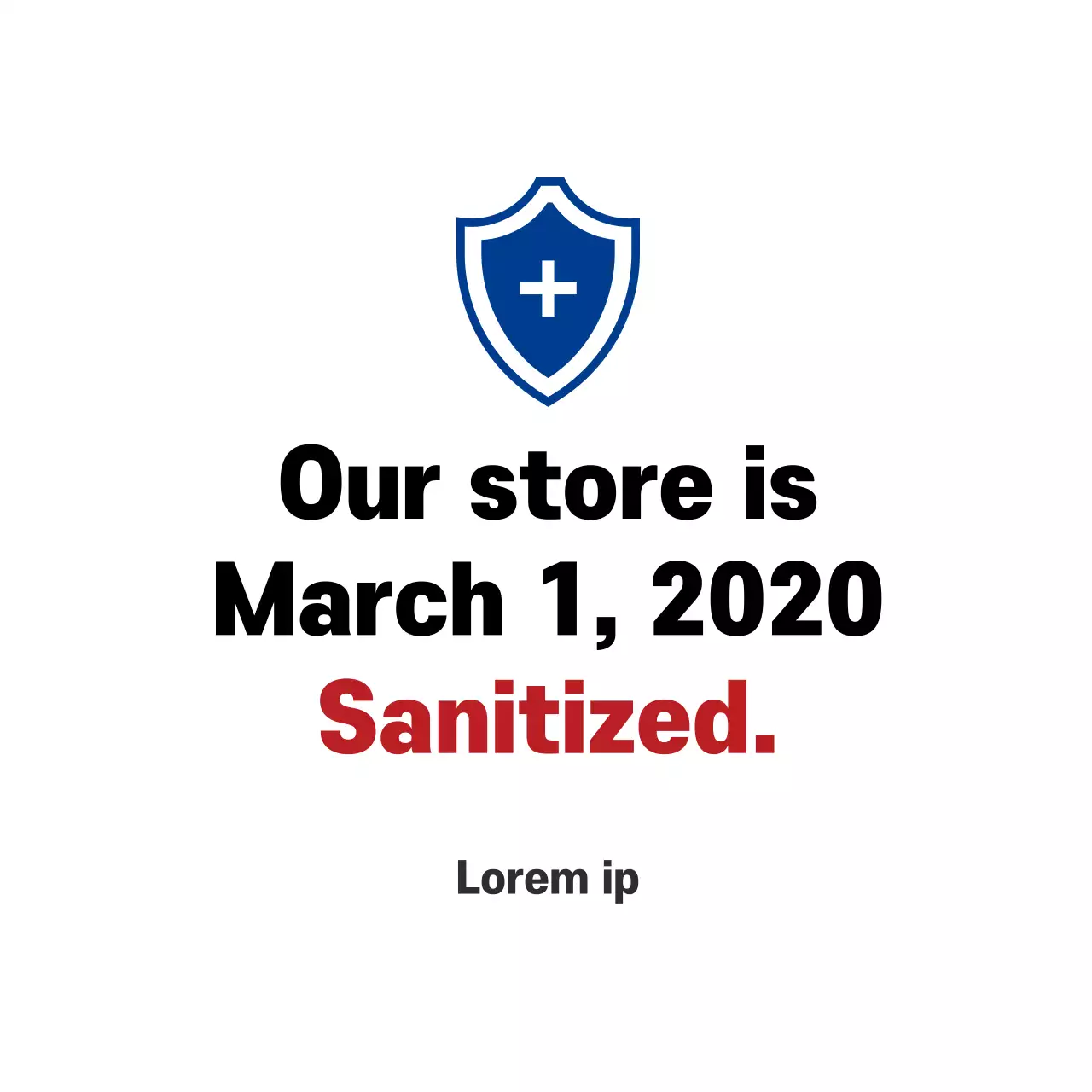 Blue Minimal Health Announcement Banner