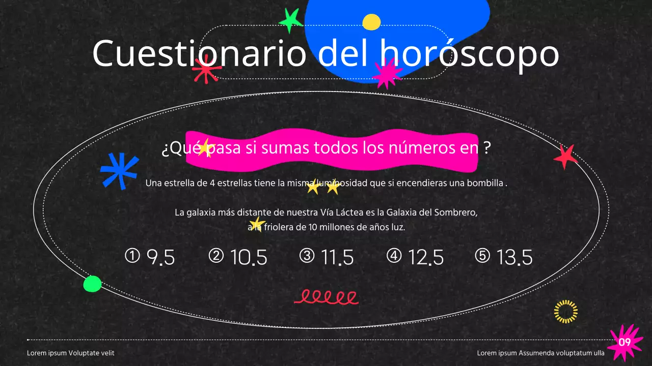 Observatorio de colores Vía Láctea Campamento Constelaciones sobre fondo negro Recursos didácticos