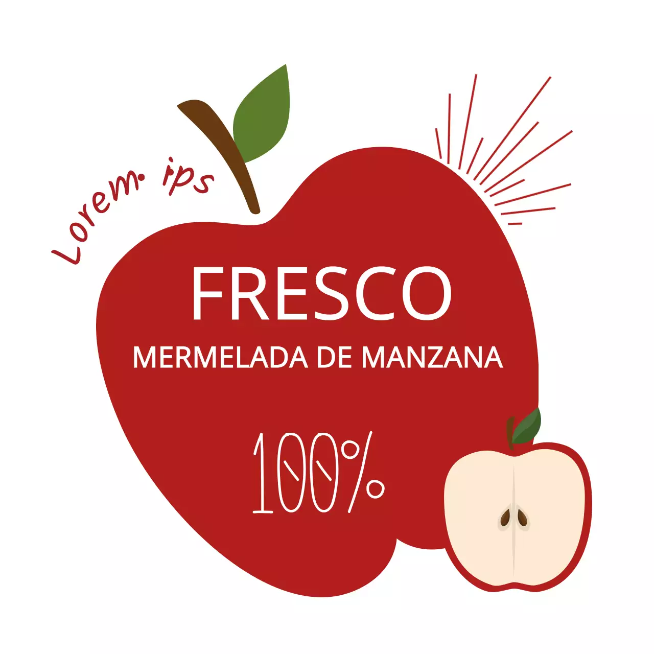 Etiquetas para mermelada de manzana
