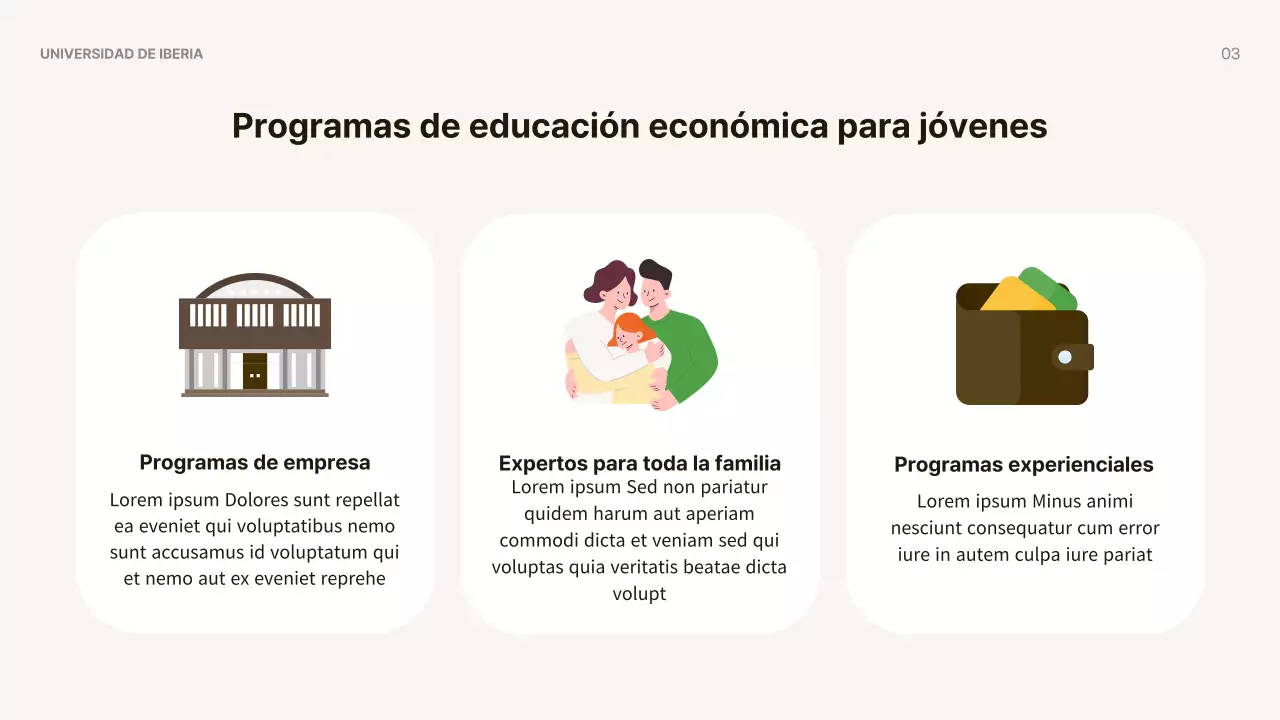 Materiales sencillos de color amarillo y marrón para la educación económica de los jóvenes
