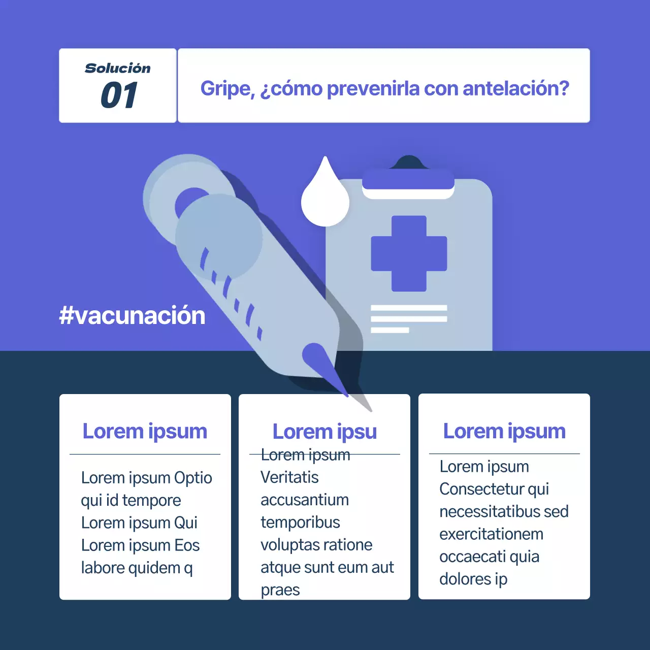 Campaña azul, amable y limpia para prevenir la gripe (CardNews)