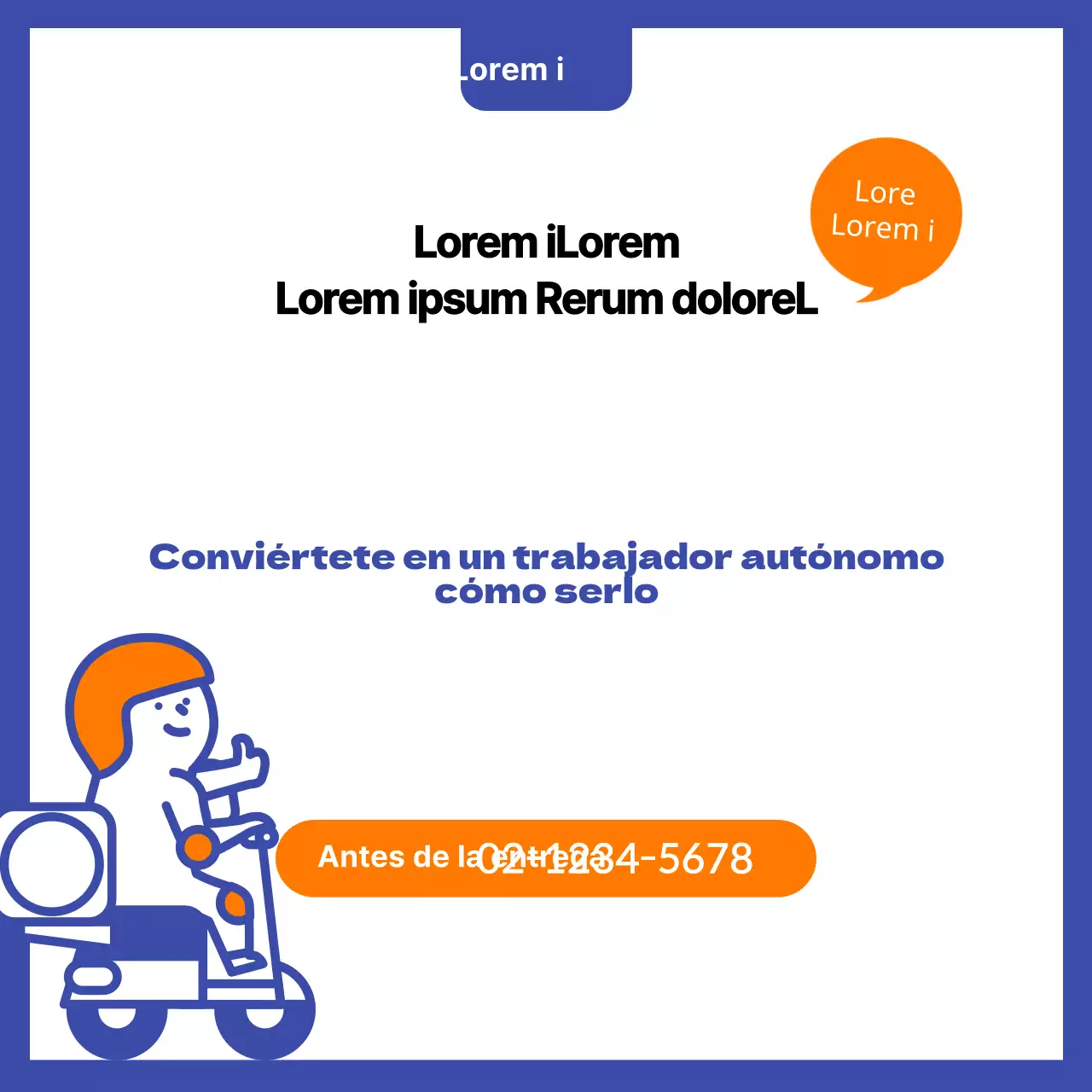 azul naranja bonita ilustración geekworker cardnews