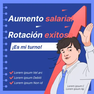 Promocione sus credenciales profesionales con texto destacado en azul y rojo