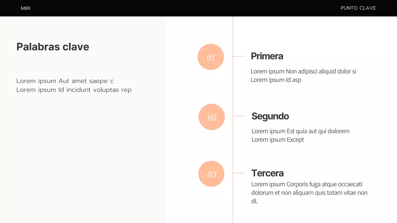Un sencillo plan de negocio en naranja y beige