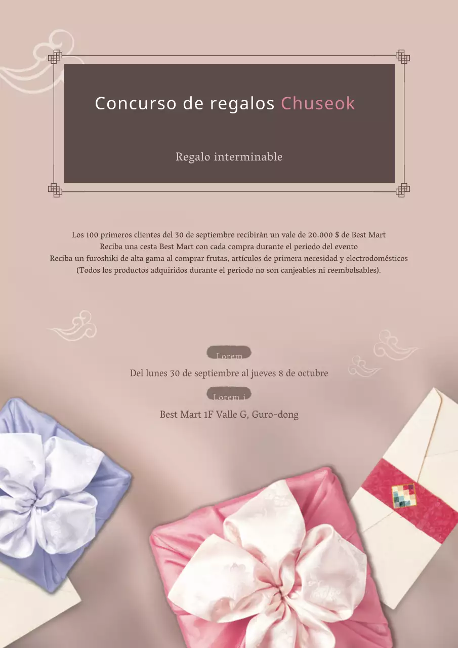 Concurso de regalos Chuseok