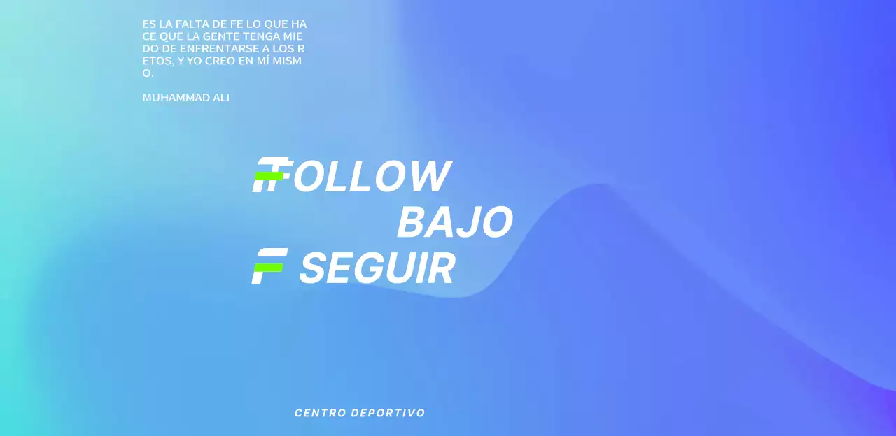Diseño fuerte y atractivo con degradados de azul claro y azul
