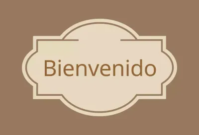 Cartel de bienvenida con etiquetas Hotel Valeant