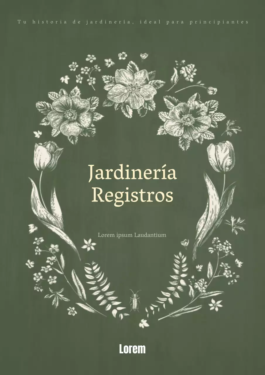 Troncos de jardinería verdes e ilustrados