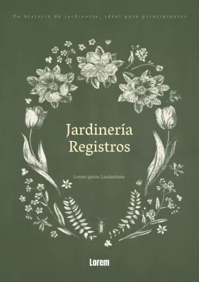 Troncos de jardinería verdes e ilustrados