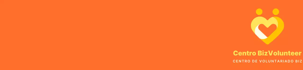 Logotipo sencillo en forma de corazón en naranja y amarillo brillante Organización del centro de difusión