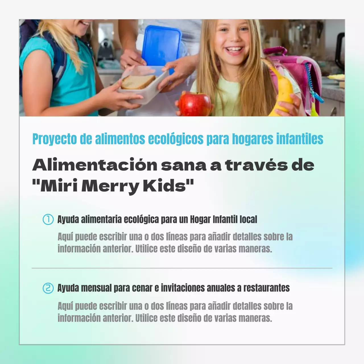 Responsabilidad social de las empresas con un concepto de degradado en azul y menta