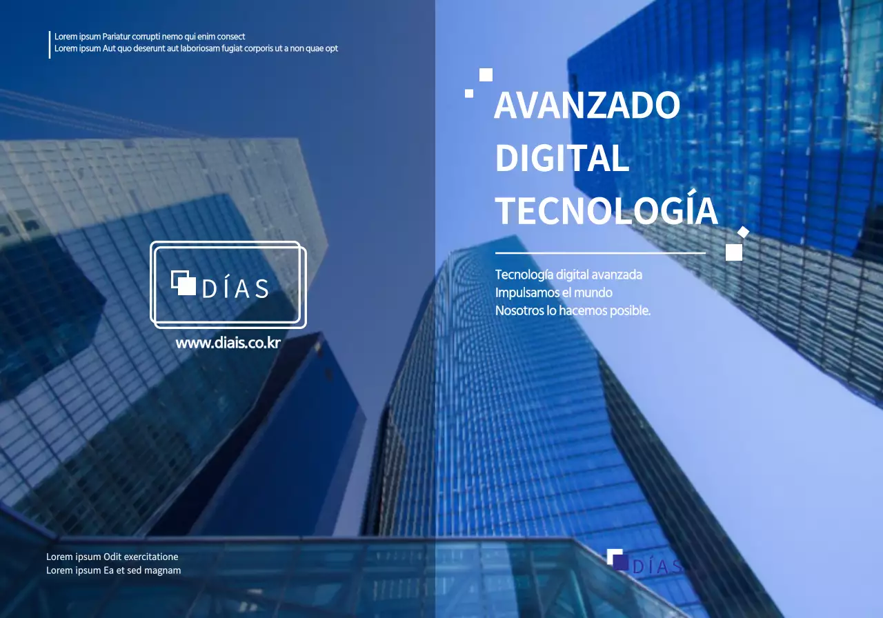 Concepto corporativo global en azul