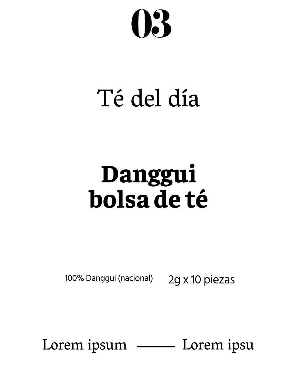 Sentimentales bolsitas de té danggui tradicional