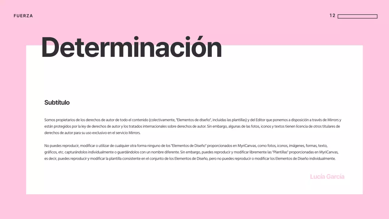 Presentaciones únicas