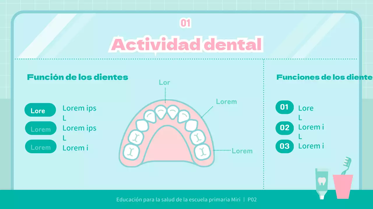 Mint Cute Child IllustrationEducación sanitaria dental