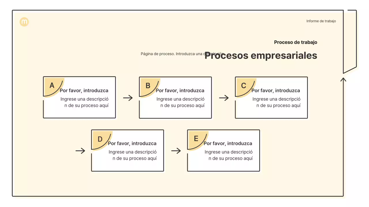 Formas puntiagudas con flechas en amarillo claro Kit de presentación empresarial