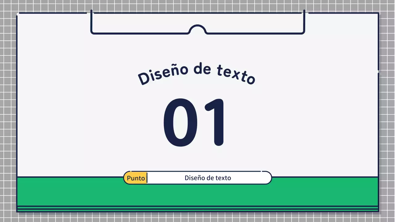 Presentación sobre el diseño de iconos bonitos y básicos en verde y amarillo