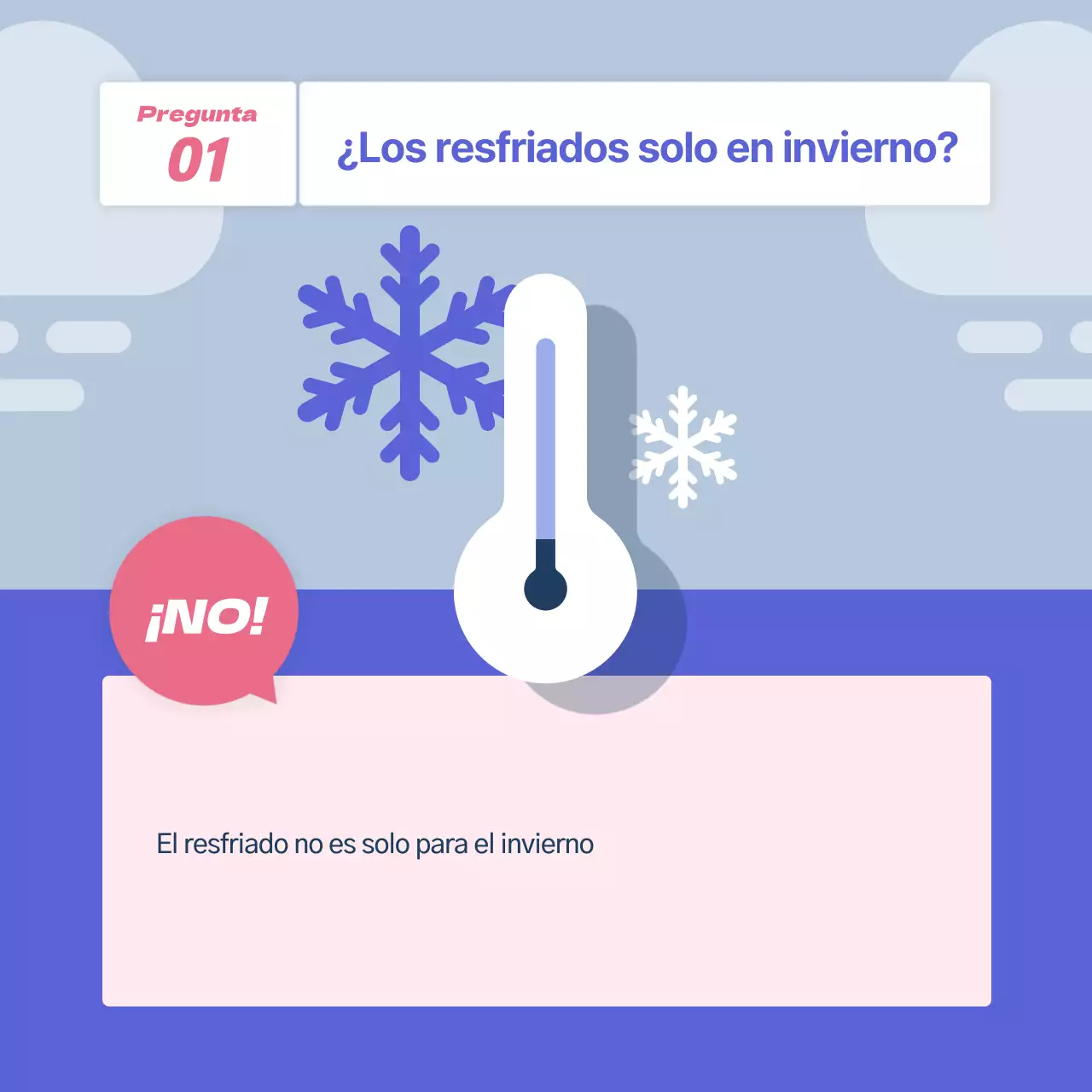 Campaña azul, amable y limpia para prevenir la gripe (CardNews)