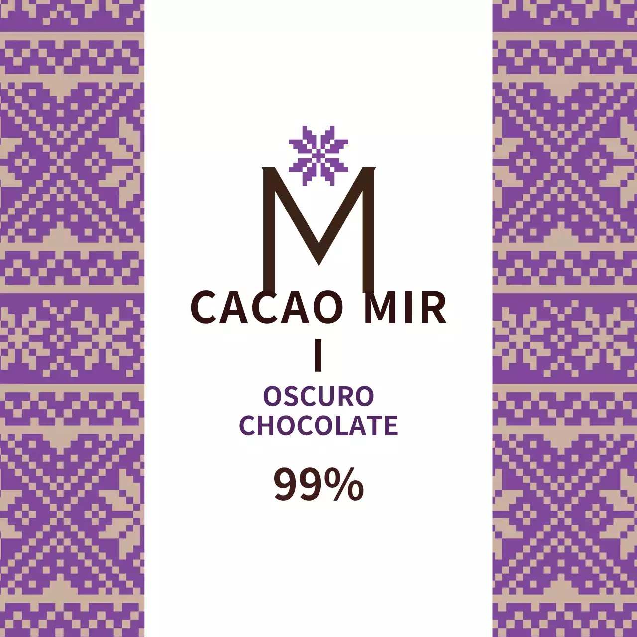 Etiqueta difusora con motivo de copo de nieve morado