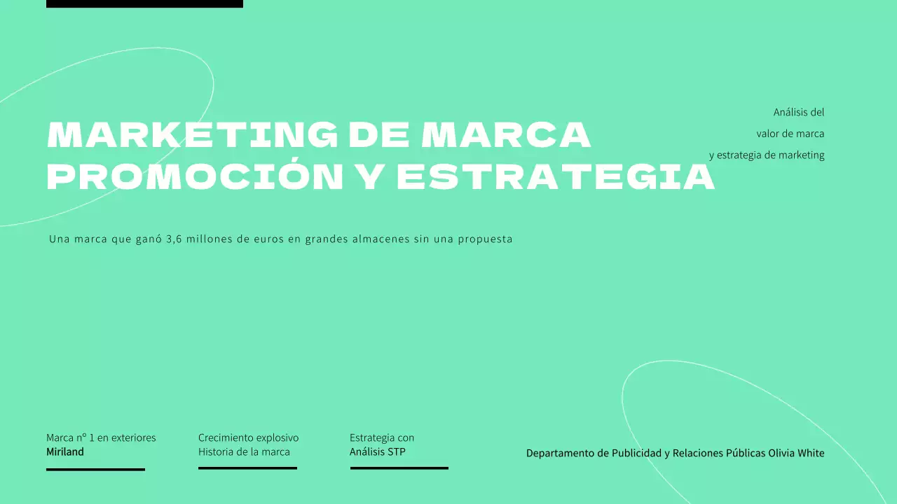 Anuncio de las tareas de marketing de la marca de color verde