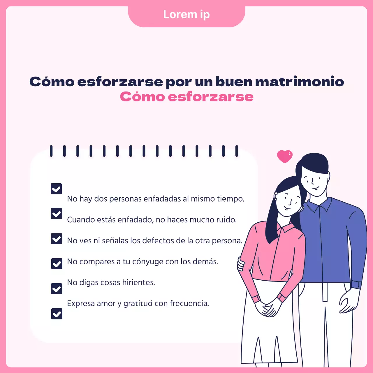 Un anuncio de una bonita clínica de psicoterapia para parejas rosa y azul.