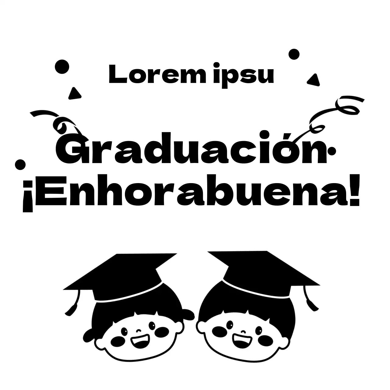 Celebración de graduación de jardín de infancia con niños negros felices ilustración