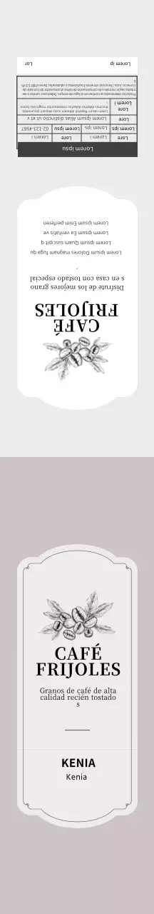 Envasado de café en grano Vincci Cafe beige ilustrado