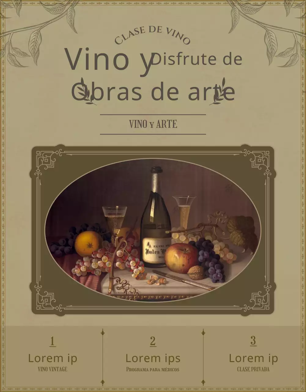 Guía de beige, vino de inspiración vintage y clases de arte