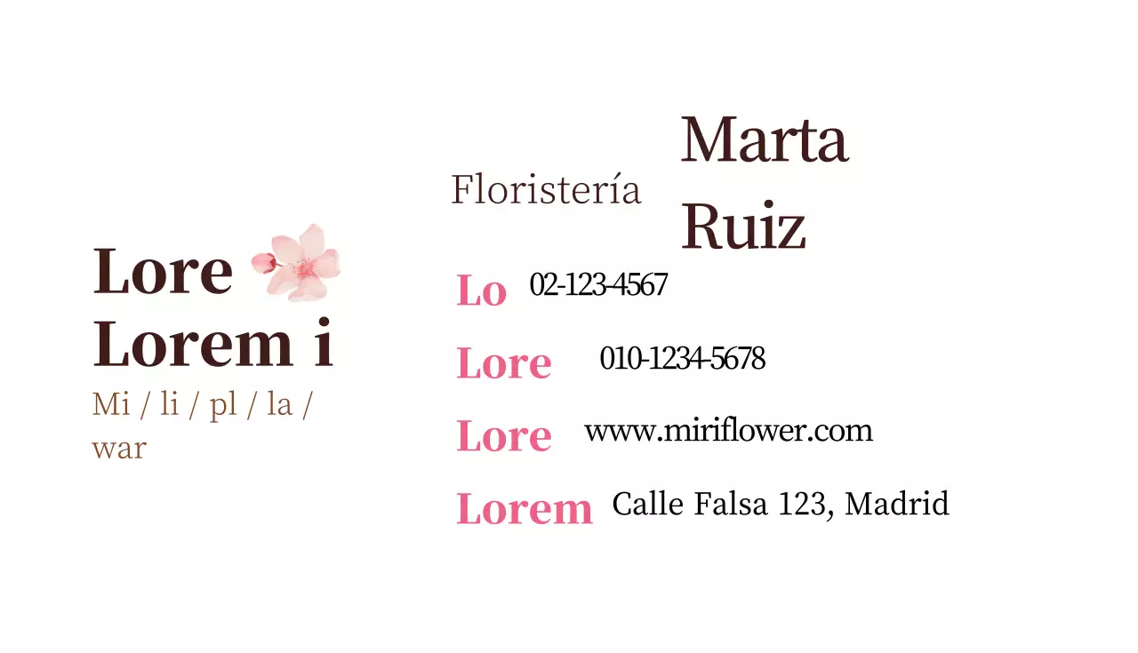 43441_Tarjeta de visita de florista