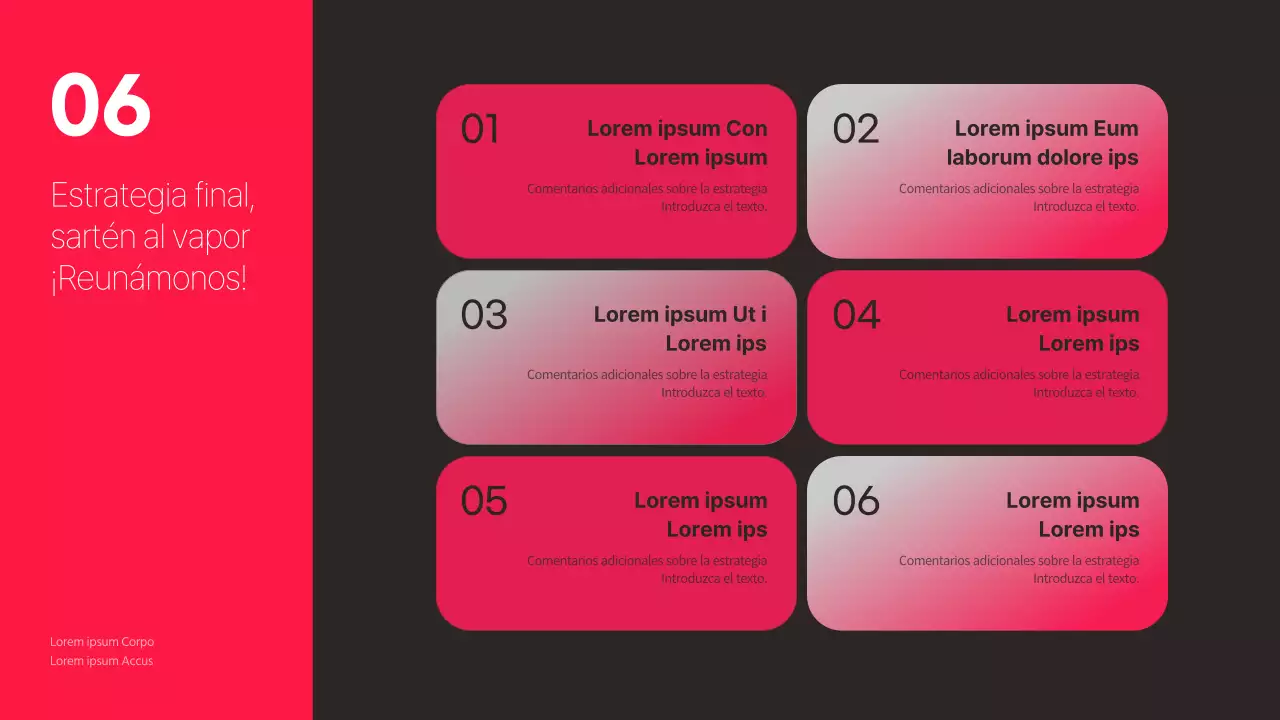 Tema de estrategia de marca personal con fondo negro y detalles en rosa intenso