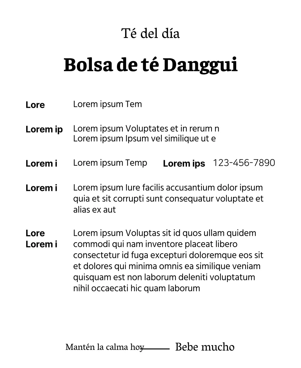 Sentimentales bolsitas de té danggui tradicional