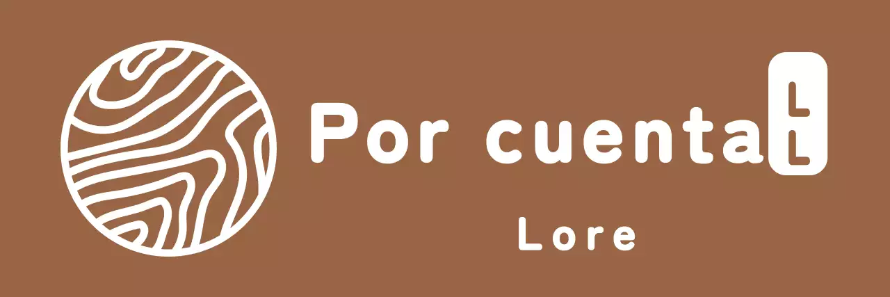 Logotipo moderno y sencillo con el símbolo de la veta de la madera en marrón y blanco Para personal de carpintería y experiencias